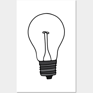 White Lightbulb Posters and Art